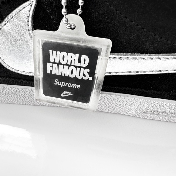 Nike SB Bruin Supreme Black Metallic Silver Men's Size 9 363319-001 DS SS09 DUNK - Picture 9 of 16